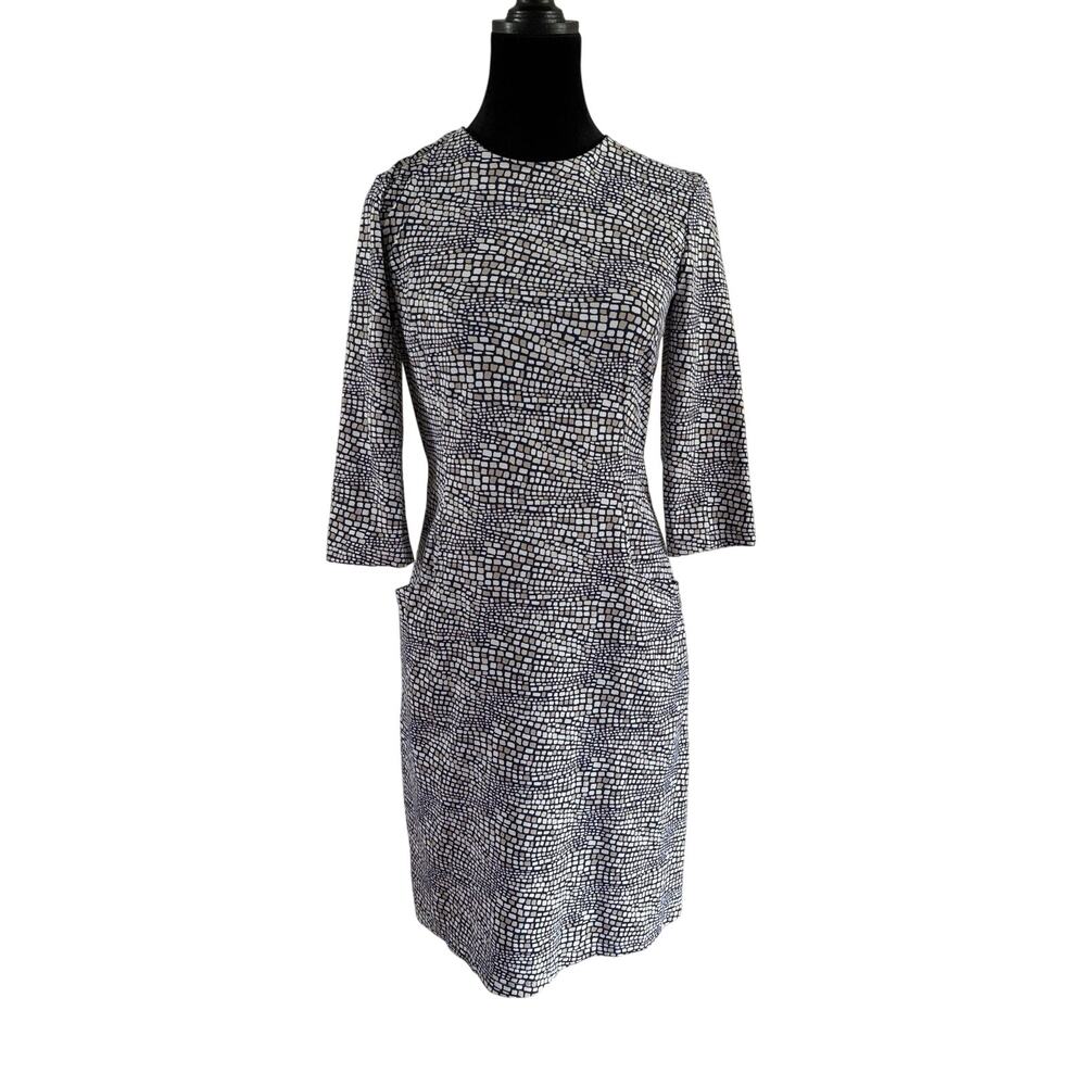 J.McLaughlin Catalina Cloth Catalyst Dress — Small Blue Mosaic Preppy Travel